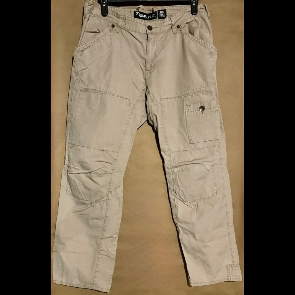 Ecko Unltd Men's Cargo Pants, 19-72 Raw Uncut, 38x31, Khaki,Relaxed Fit,Vintage